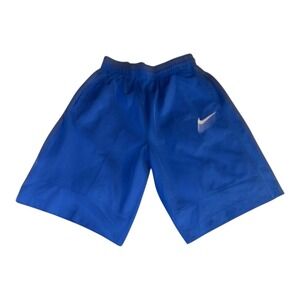 Nike Blue Mens Basketball Shorts Elastic Waistband Logo Athletic Medium